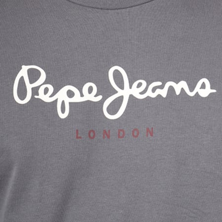 Pepe Jeans - Tee Shirt Manches Longues Eggo Gris Souris