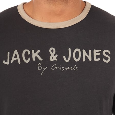 Jack And Jones - Tee Shirt Manches Longues Retro Noir
