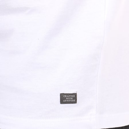 Jack And Jones - Tee Shirt Manches Longues Tump Blanc Bleu Marine