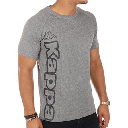 Kappa - Tee Shirt Logo Leo Gris Anthracite