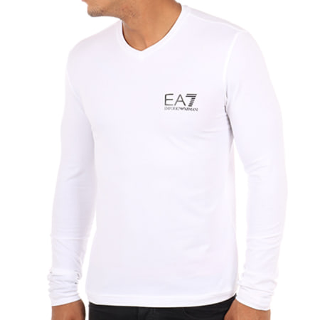 EA7 Emporio Armani - Tee Shirt Manches Longues 6YPT55-PJ03Z Blanc