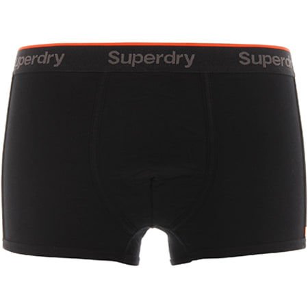 Superdry - Lot De 3 Boxers Orange Label Noir