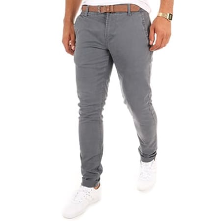 Only And Sons - Pantalon Chino Tarp Belt 7065 Gris