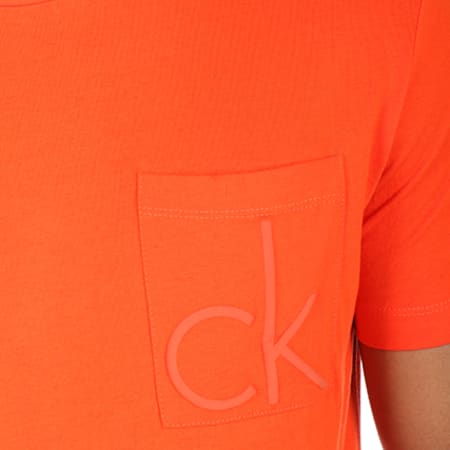 Calvin Klein - Tee Shirt Poche Typor Orange