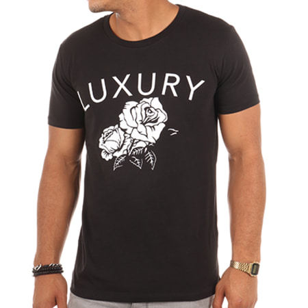 Luxury Lovers - Camiseta Flower Negra
