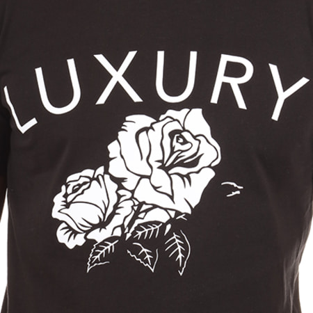 Luxury Lovers - Maglietta a fiori nera