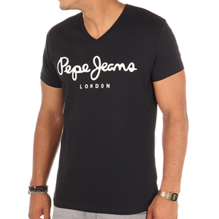 Pepe Jeans - Tee Shirt Original Stretch V Noir