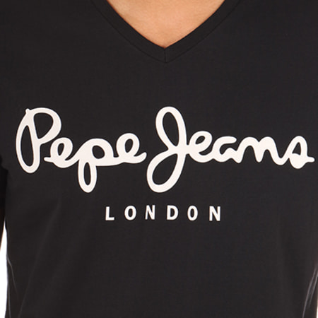 Pepe Jeans - Tee Shirt Original Stretch V Noir