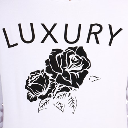 Luxury Lovers - Sweat Capuche Flower Blanc