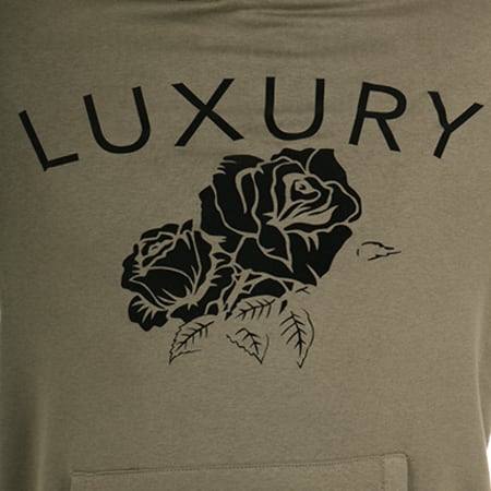 Luxury Lovers - Sweat Capuche Flower Vert Kaki