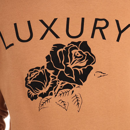 Luxury Lovers - Sweat Capuche Flower Camel