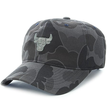 Mitchell and Ness - Casquette Slouch NBA Chicago Bulls Camouflage Gris Anthracite