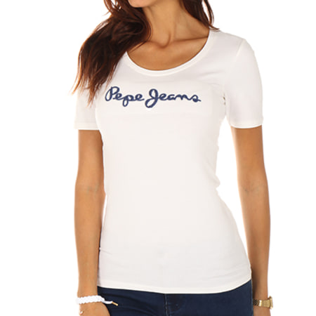 Pepe Jeans - Tee Shirt Femme Maria Blanc