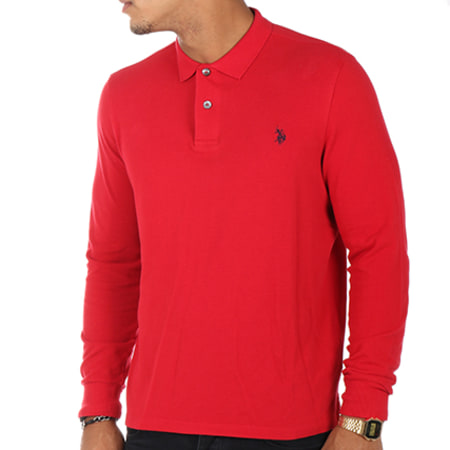 US Polo ASSN - Polo Manches Longues Istitutional Rouge