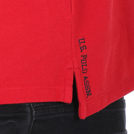 US Polo ASSN - Polo Manches Longues Istitutional Rouge
