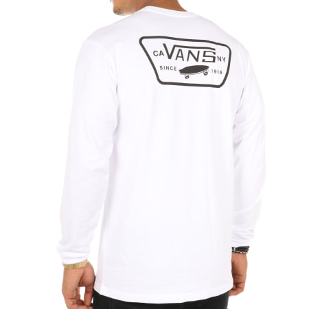 Vans - Tee Shirt Manches Longues Full Patch Blanc