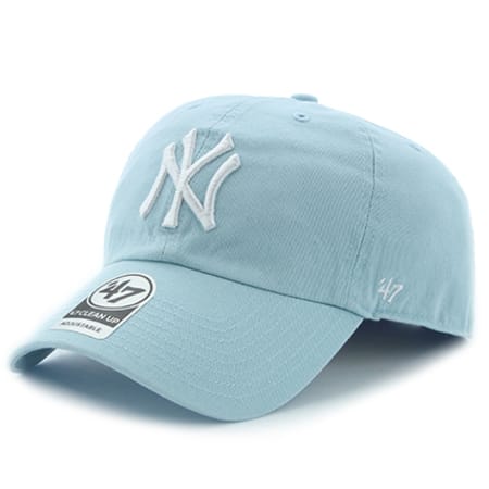 '47 Brand - Casquette 47 Clean Up New York Yankees Bleu Ciel Blanc