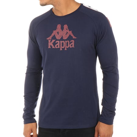 Kappa - Tee Shirt Manches Longues Authentic Benedetto Bleu Marine