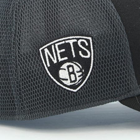New Era - Casquette Fitted Brooklyn Nets Gris Anthracite Noir