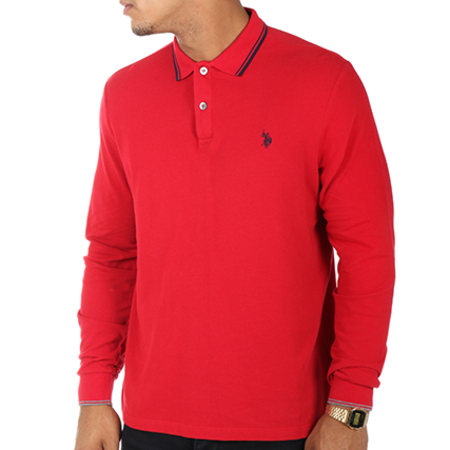 US Polo ASSN - Polo Manches Longues Barney Rouge