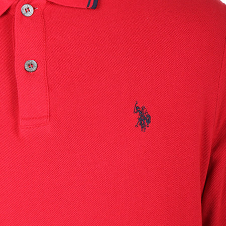 US Polo ASSN - Polo Manches Longues Barney Rouge
