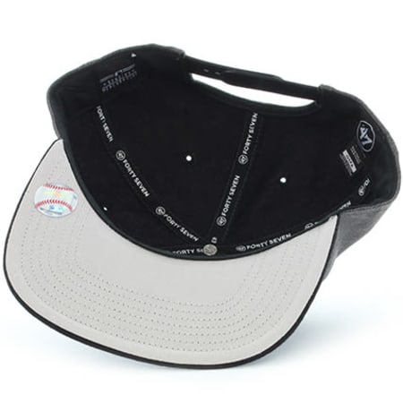 '47 Brand - Casquette Snapback Double Move 47 Captain New York Yankees Gris Anthracite