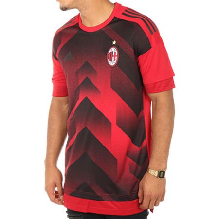 Adidas Sportswear - Tee Shirt Oversize AC Milan BS2561 Rouge Noir
