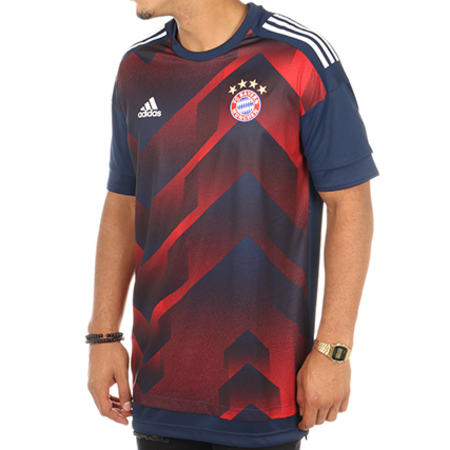 Adidas Performance - Tee Shirt Oversize FC Bayern Munich BS2586 Bleu Marine Rouge