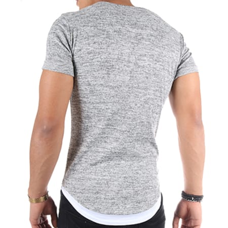 Aarhon - Tee Shirt Oversize 3-2059 Gris Chiné