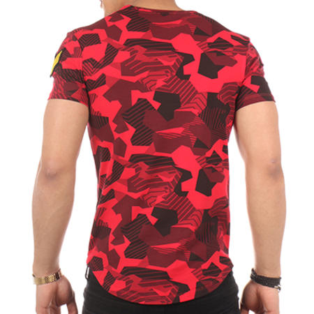 Berry Denim - Tee Shirt Oversize 1412 Rouge Camouflage 