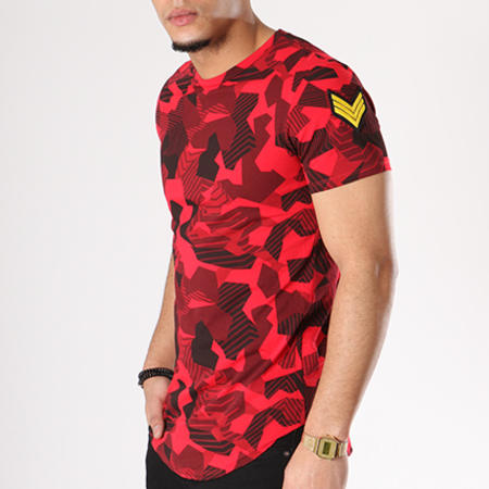 Berry Denim - Tee Shirt Oversize 1412 Rouge Camouflage 
