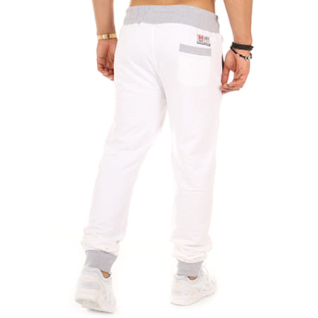 Crossby - Pantalon Jogging Concept Blanc Gris Chiné