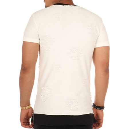 John H - Tee Shirt Oversize T09176 Blanc