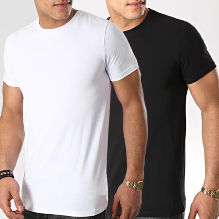 LBO - Lot de 2 Tee Shirts Moulant 93 Noir et Blanc