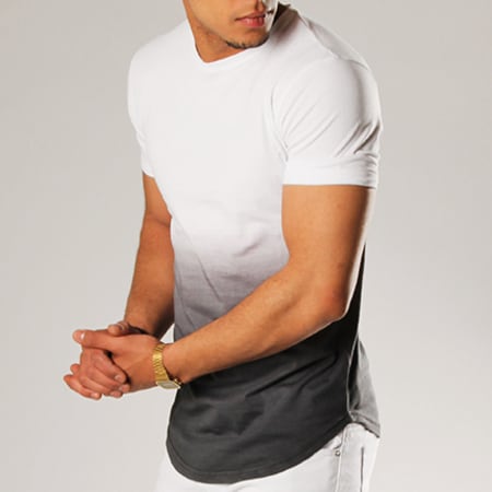 LBO - Camiseta oversize 99 blanco degradado negro
