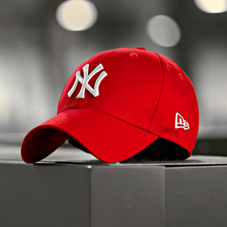 New Era - Casquette 9Forty League Basic New York Yankees Rouge Blanc