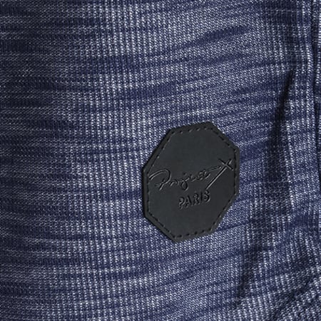 Project X Paris - Tee Shirt Oversize 88161106-C Bleu Marine Chiné