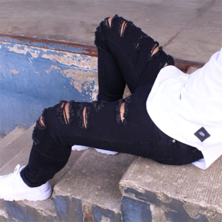 Sixth June - Destroy Skinny Jeans 1404-254KD Negro