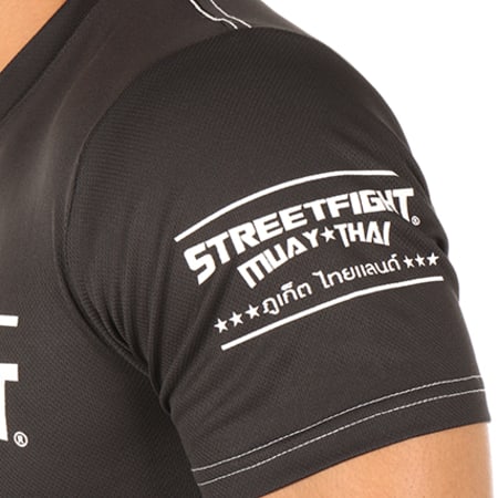 Street Fight - Tee Shirt Muay Thai Noir Blanc