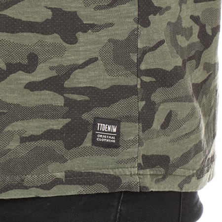 Tom Tailor - Tee Shirt 1055092-00-12 Camouflage Vert Kaki 