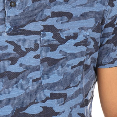 Tom Tailor - Polo Manches Courtes 1555000-00-12 Bleu Marine Camouflage