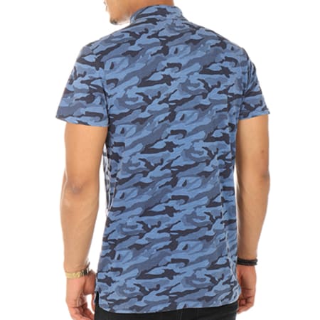 Tom Tailor - Polo Manches Courtes 1555000-00-12 Bleu Marine Camouflage