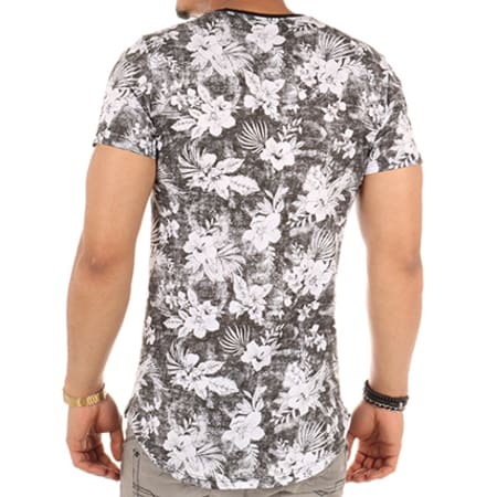 Uniplay - Tee Shirt Oversize T155 Floral Noir
