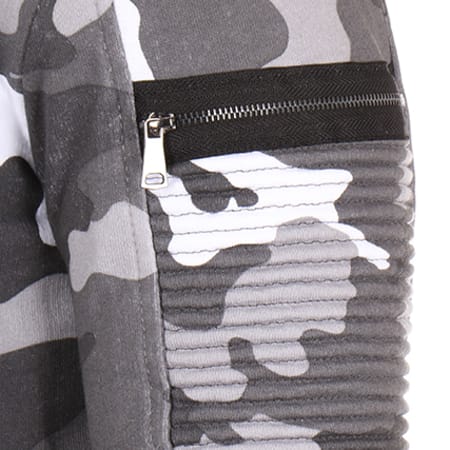 Uniplay - Sweat Zippé Capuche Y6 Camouflage Gris