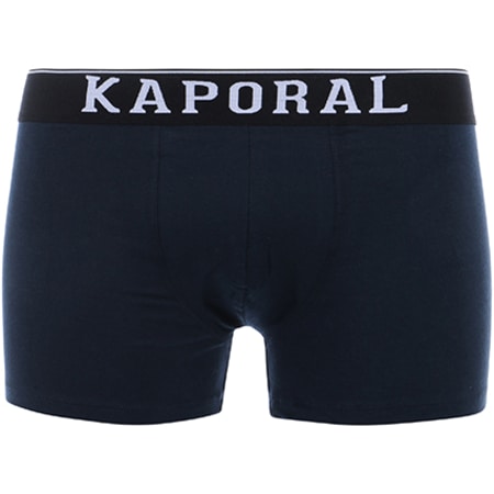 Kaporal - Lot De 3 Boxers Quad Noir Bleu Marine Gris Chiné