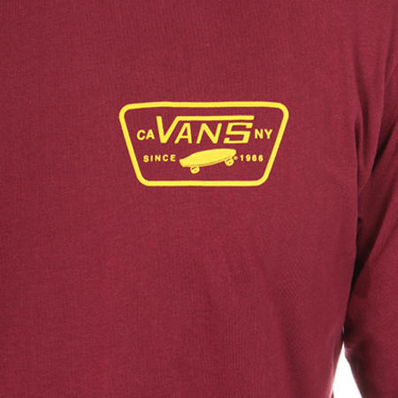 Vans - Tee Shirt Manches Longues Full Patch Back Bordeaux 