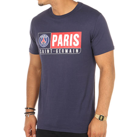 PSG - Tee Shirt Paris Saint Germain Bleu Marine