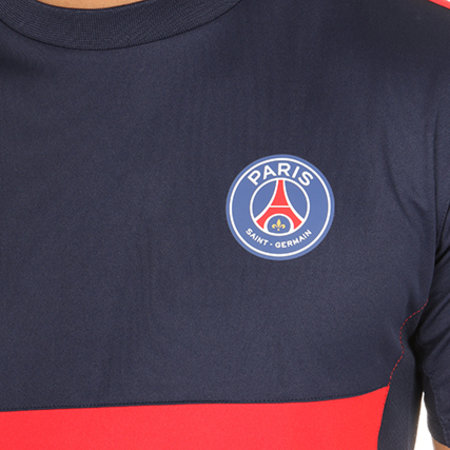 Foot - Tee Shirt Bleu Paris Saint Germain Marine Rouge