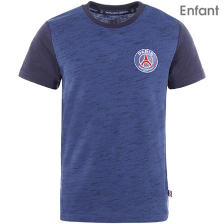 Foot - Tee Shirt Enfant Logo PSG Bleu