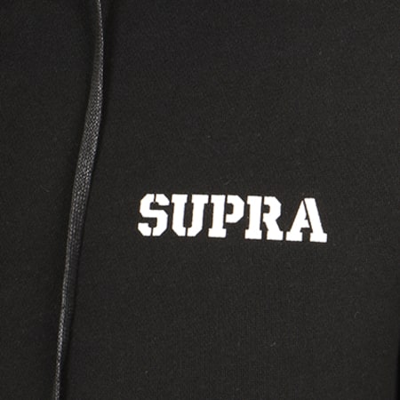 Supra - Sweat Capuche Stripped Noir 